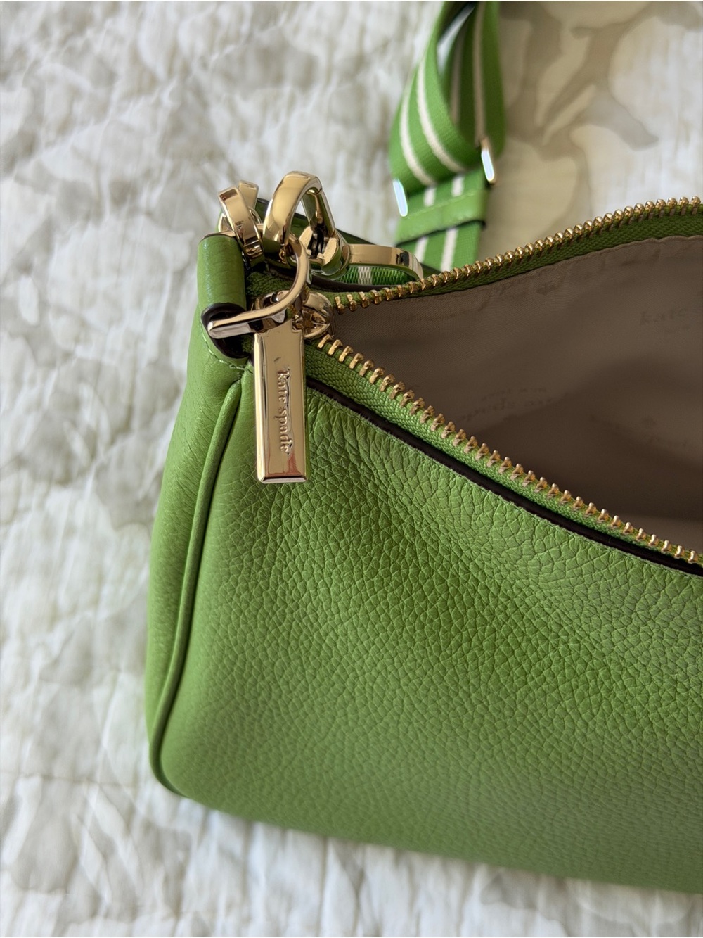 Kate Spade Rosie Shoulder Bag in Turtle Green with Crossbody Strap - Picture 12 of 14